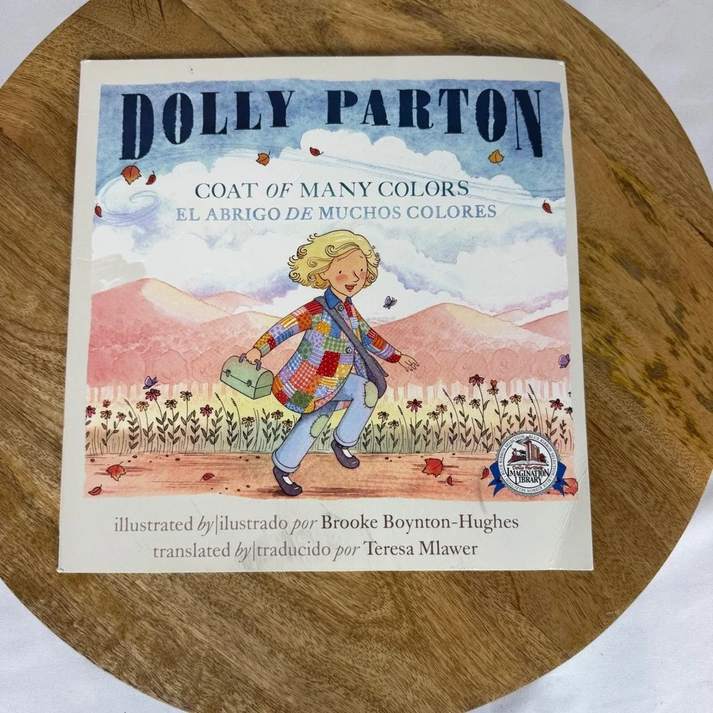 Dolly Parton Coat of Many Colors Bilingual English Spanish Childrens Book